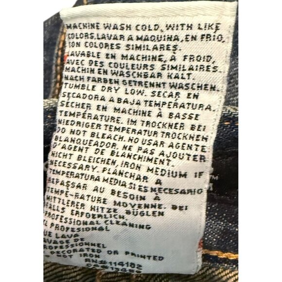 Ed Hardy by Christian Audigier Men's Dragon Embroidered Jeans Distressed Blue Si - Picture 9 of 11